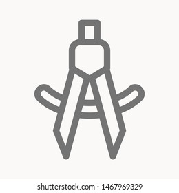 Drafting Compass icon isolated sign symbol vector illustration - vector 