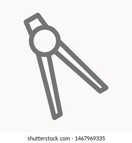 Drafting Compass icon isolated sign symbol vector illustration - vector 
