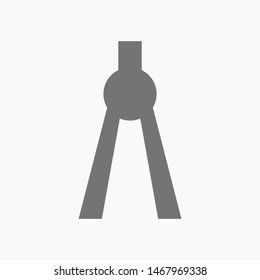 Drafting Compass icon isolated sign symbol vector illustration - vector 