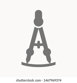 Drafting Compass icon isolated sign symbol vector illustration - vector 