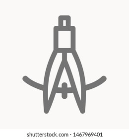 Drafting Compass icon isolated sign symbol vector illustration - vector 