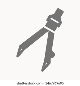 Drafting Compass icon isolated sign symbol vector illustration - vector 