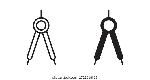 Pictograma de ícone de bússola de desenho em estilo de contorno moderno. ícone, sinal ou símbolo.