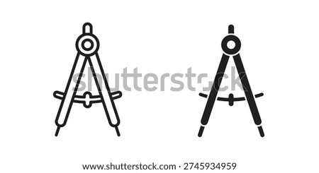 Drafting compass icon. Trendy Flat style for graphic design, Website, UI. EPS10