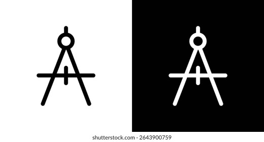 Drafting compass icon vector simple element illustration editable