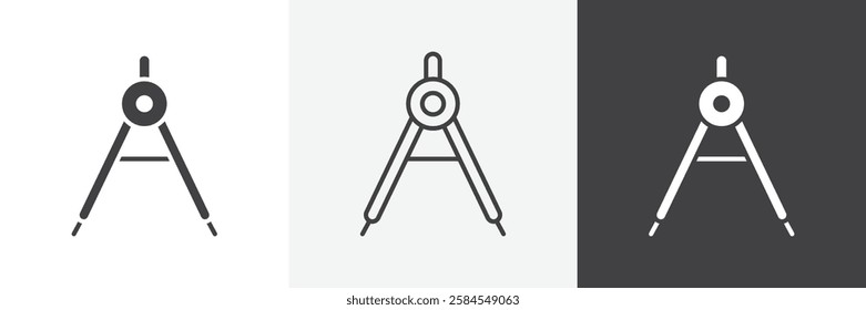 Drafting compass icons graphics pack vectors.