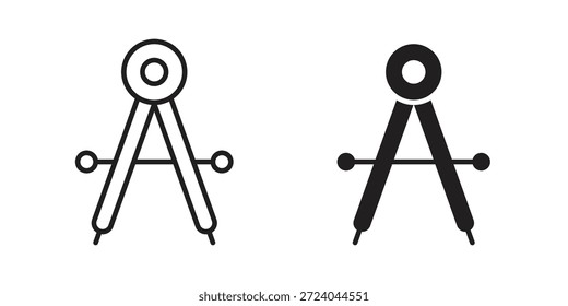 Diseño de logotipo de iconos de brújula de dibujo, iconos de pictograma