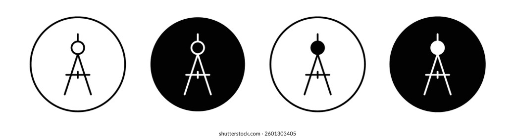 Drafting compass icons vectors graphics collection