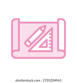 Drafting duotone line icon , vector, pixel perfect, illustrator file 