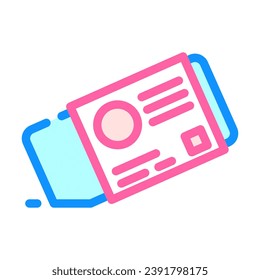 drafting eraser architectural drafter color icon vector. drafting eraser architectural drafter sign. isolated symbol illustration
