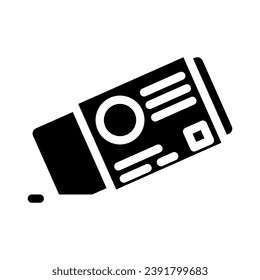 drafting eraser architectural drafter glyph icon vector. drafting eraser architectural drafter sign. isolated symbol illustration