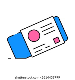 drafting eraser architectural drafter line icon vector. drafting eraser architectural drafter sign. isolated symbol illustration