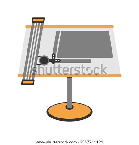 Drafting Table Icon Illustration Perfect for architecture, engineering, and construction themes.