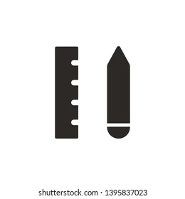Drafting tools, drawing tools icon - Vector. Simple element illustration from UI concept. Drafting tools, drawing tools icon - Vector. Infographic concept vector illustration. on white background
