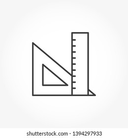 Drafting Tools Vector Out Line Icon