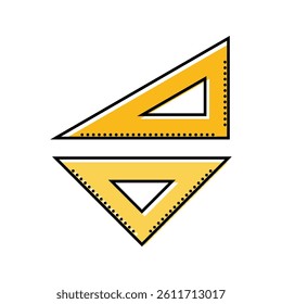 drafting triangle architectural drafter color icon vector. drafting triangle architectural drafter sign. isolated symbol illustration