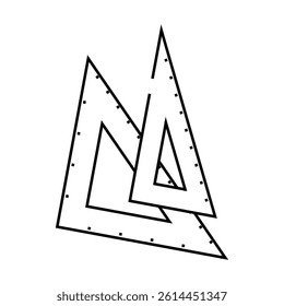drafting triangle architectural drafter line icon vector. drafting triangle architectural drafter sign. isolated contour symbol black illustration