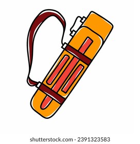 Drafting-Tube-Symbol, Vektorgrafik in flachem Cartodesign