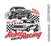 Drag Car Racing vector illustration, perfect for t shirt design and competition logo design