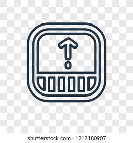 Drag concept vector linear icon isolated on transparent background, Drag concept transparency concept in outline style
