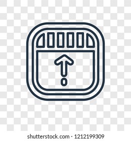 Drag concept vector linear icon isolated on transparent background, Drag concept transparency concept in outline style