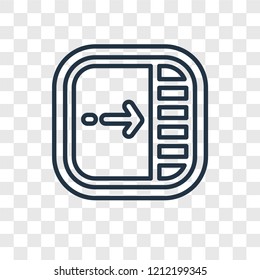 Drag concept vector linear icon isolated on transparent background, Drag concept transparency concept in outline style
