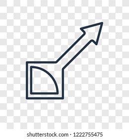 Drag concept vector linear icon isolated on transparent background, Drag concept transparency concept in outline style