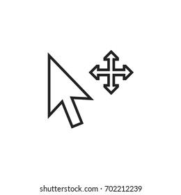 drag cursor pointer icon vector