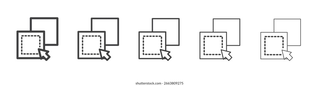 Arrastre y suelte el diseño del icono, logotipo, App, interfaz de usuario. Ilustración vectorial, EPS