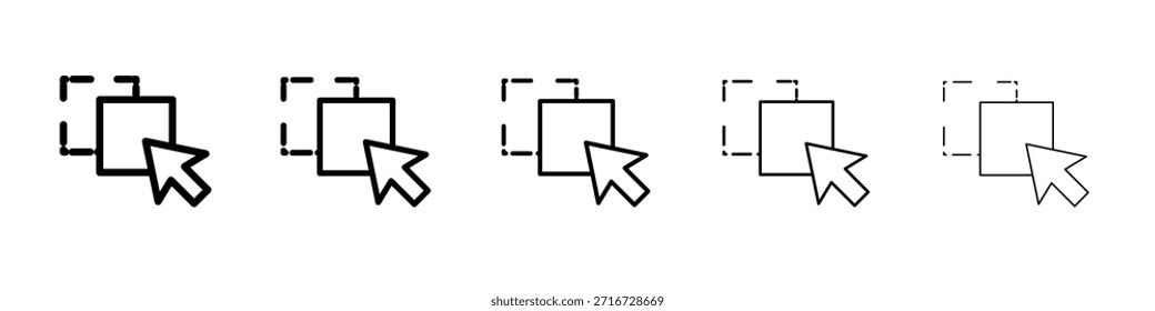 Arrastre y suelte el diseño del icono, logotipo, App, interfaz de usuario. Ilustración vectorial, EPS