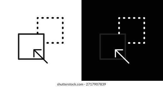 Drag and drop icon - Line Style. symbol template design
