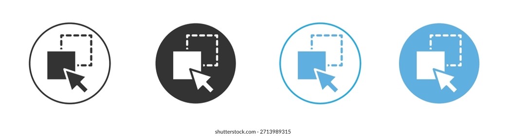 Conjunto de diseño de Plantilla de logotipo de icono de arrastrar y soltar