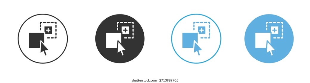 Conjunto de diseño de Plantilla de logotipo de icono de arrastrar y soltar