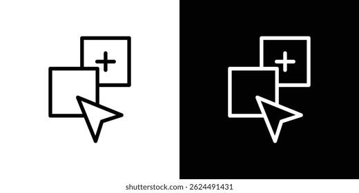 Drag and drop icon. Logotype vector set