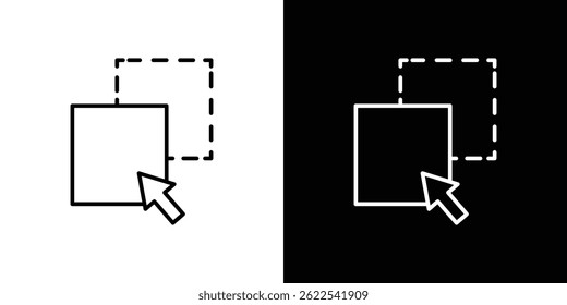 Drag and drop icon outline. linear style for apps