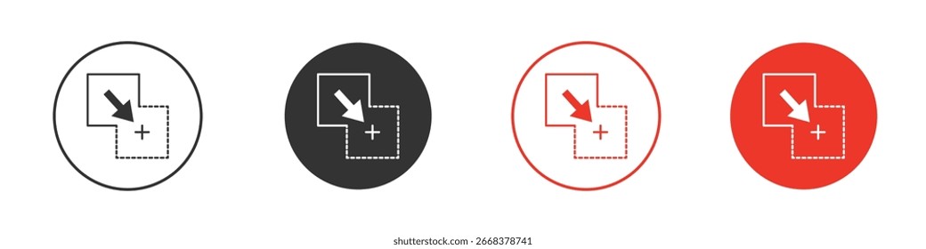 Arrastre y suelte el paquete de iconos. Diseño de Vector Clipart