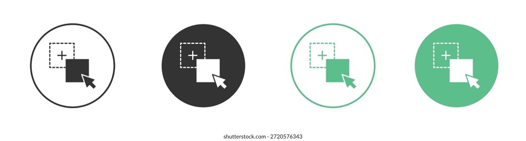 Drag and drop icon pictograms. Vector eps 10