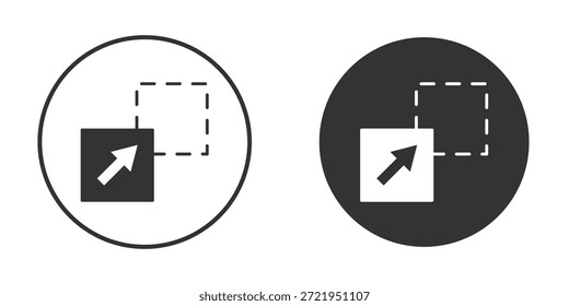 Arrastre y suelte símbolos de Clipart simple de forma de silueta de icono
