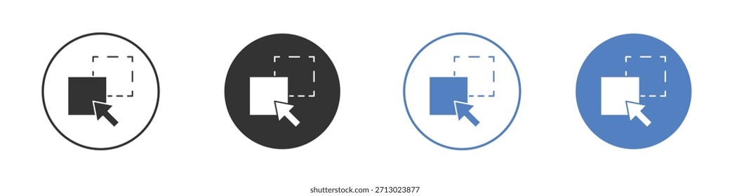 Drag and drop icon simple minimalist Vector EPS