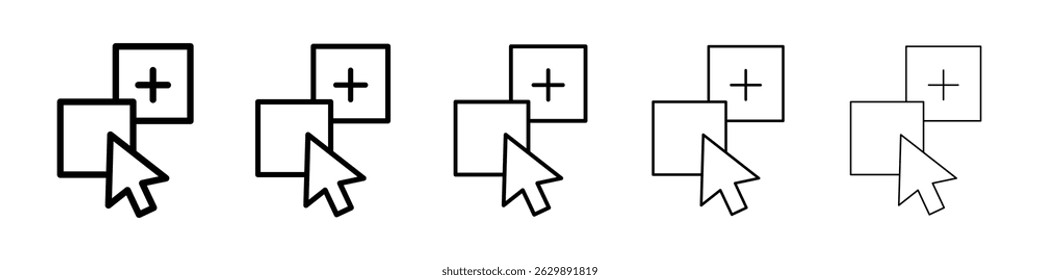 Drag and drop icon Simple thin line flat symbol