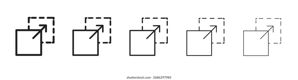 Drag and drop icon simple vector set. Graphic Illustration