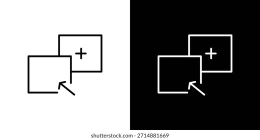 Drag and drop icon in trendy stroke liner style. Set of Website icon vector.