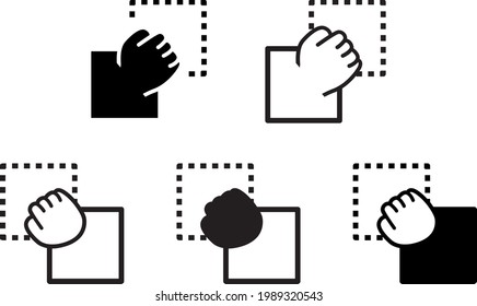 drag and drop icon , vector illustration