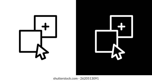 Drag and drop icon vector, illustration logo template in trendy style