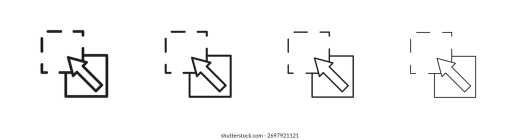 Ícone de ilustração vetorial arrastar e soltar. Vetor editável EPS 10.