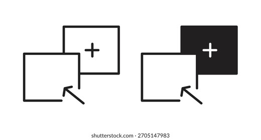 Arrastre y suelte el icono de Vector de diseños modernos planos y de trazo