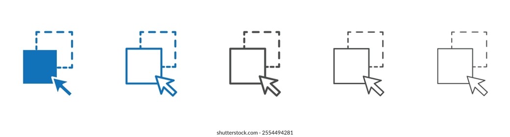 Drag and drop icon vector set collection for web