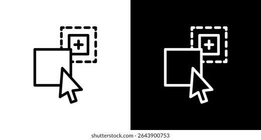 Drag and drop icon vector simple element illustration editable