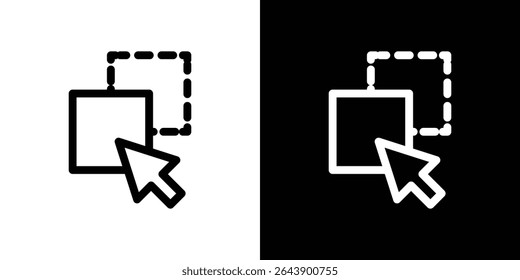 Drag and drop icon vector simple element illustration editable