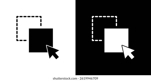 Drag and drop icon vector, solid logo illustration, pictogram